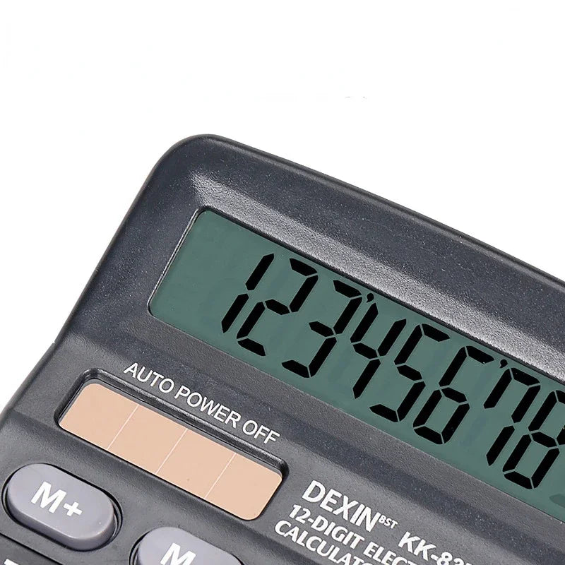 12 Digits Solar & Battery Dual Power Calculator Large LCD Display for Home Office School Finance Accounting Tools Calculator