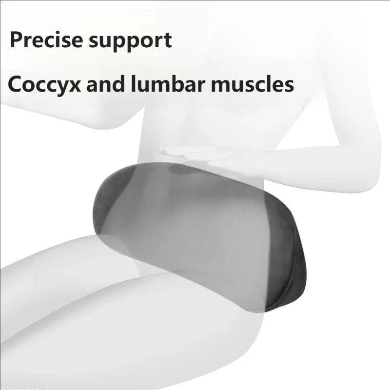 Car Memory Foam Lumbar Support Cushion Waist Pillow Backrest Seat Driver Travel Back Support Auto Interior Accessories Comfort
