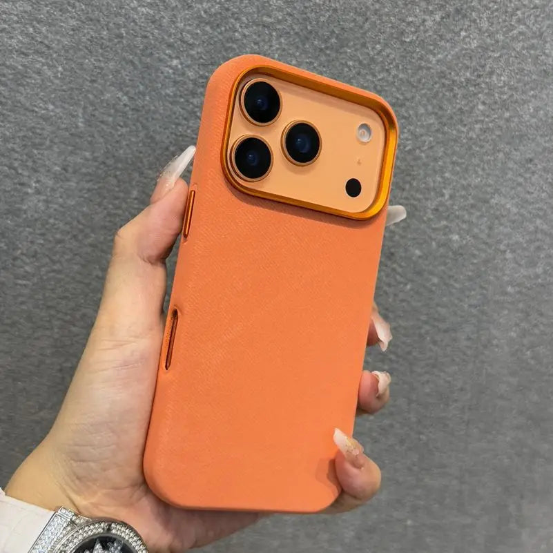 Luxury Built-in For Magsafe Flannel Case For iPhone 17 Pro Max 16 15 14 13 iPhone Air Plus Magnetic Wireless Charge Matte Cover