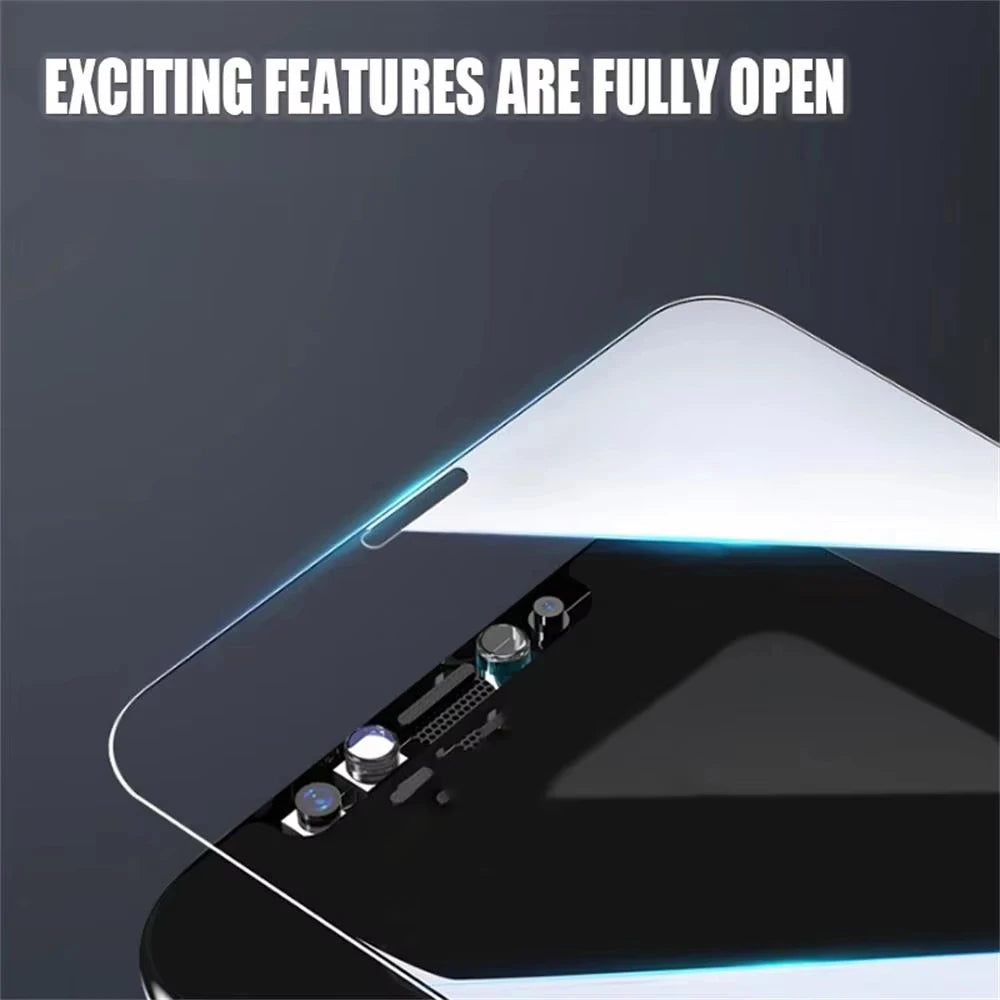 HD Tempered Glass for iPhone 17 16 Pro Max 18 16e 15 14 13 12 Mini 11 Air Screen Protector for iPhone X XR XS 7 8(No Black Edge)