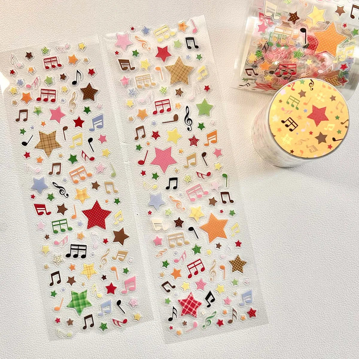 PET Doodle Sticker Tapes Clover Stickers Glasses Idol Cards Deco Salt Style Scrapbook Journal DIY Decor Supplies