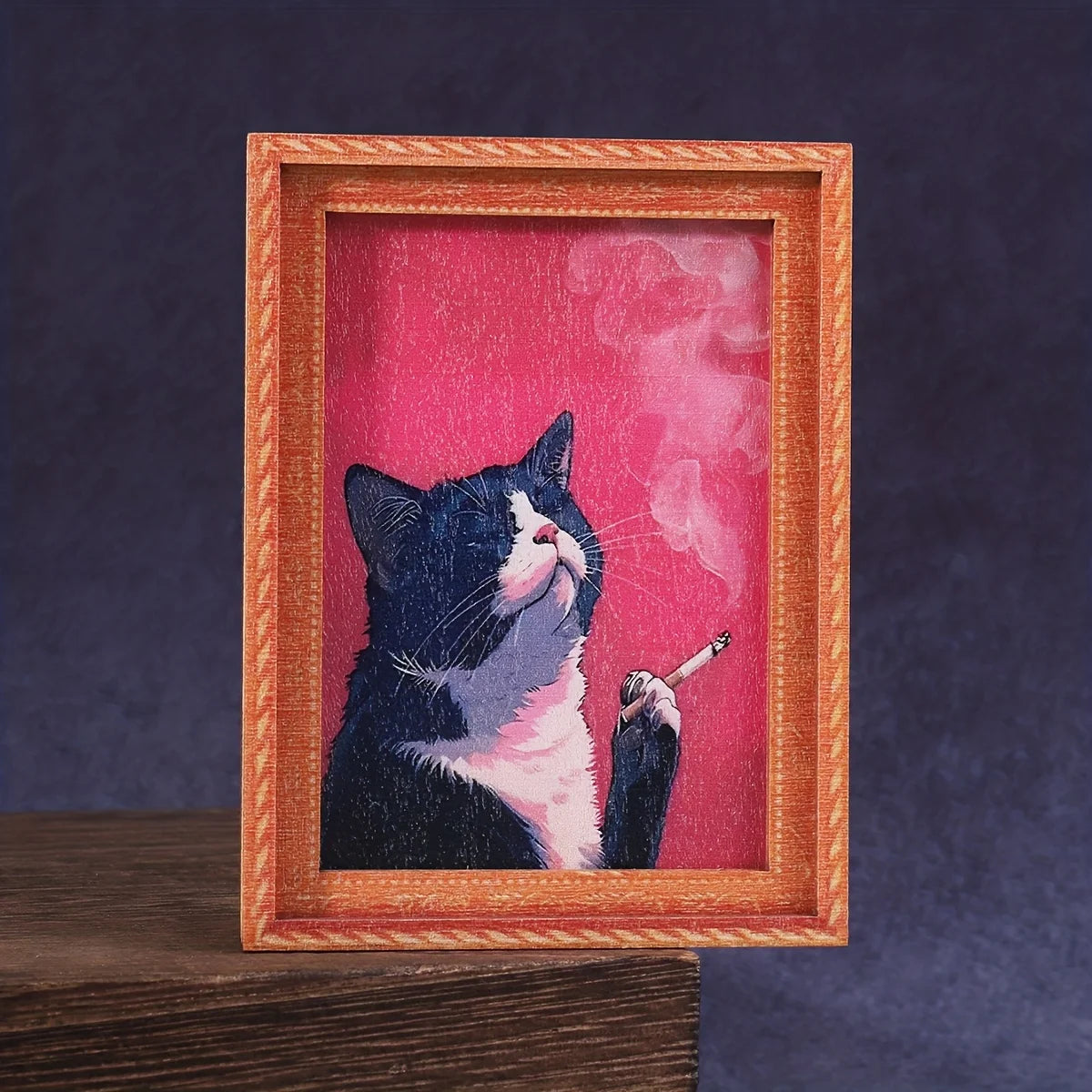 1pc Cute cat refrigerator magnet - Adorable black and white cat design, perfect for home and office decoration