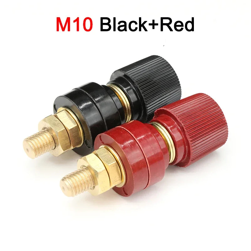 M5 M6 M8 M10 Wire Binding Post Thread Screw Black+Red Set Weld Inverter Clamp Power Supply Splice Connect Battery Terminal