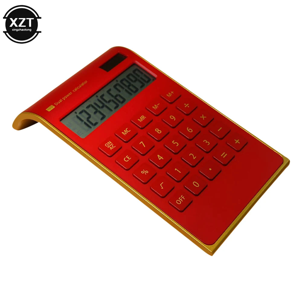 Creative Slim 10 digit Solar Energy Calculator  Portable mini Calculator Solar Energy Crystal Keyboard Dual Power Supply