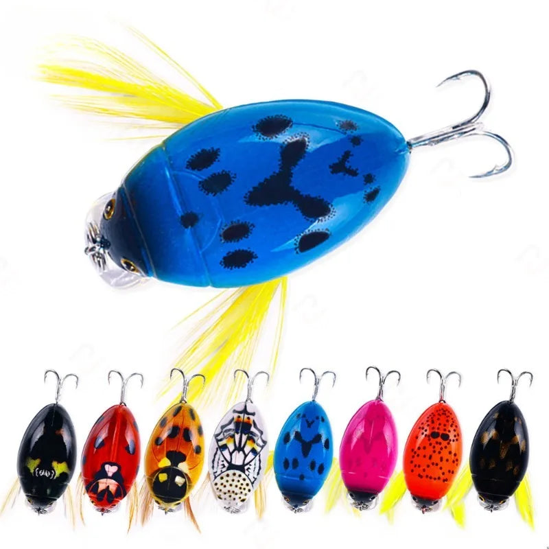 Artificial Fishing Cicada Bait Insect Bug Lure 38mm/4g Sea Beetle Crank Floating Wobblers Bass Carp Hard Bait Fishing Tackle