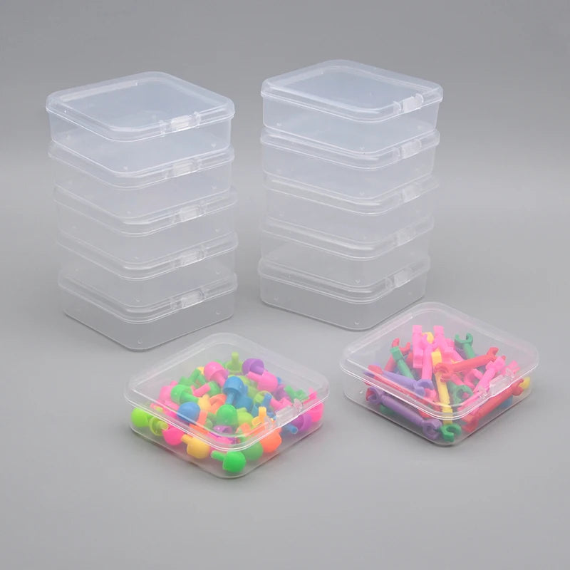 12 Transparent Storage Boxes for Arts and Crafts Parts Small Beads Accessories Storage Boxes