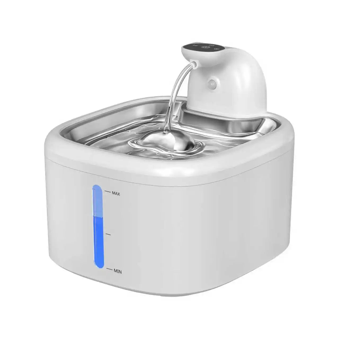 3.5L Cat Water Fountain Wireless Pet Water Dispenser With Stainless Steel Pallet 4000mAh Battery Motion-Sensing Water Dispensing