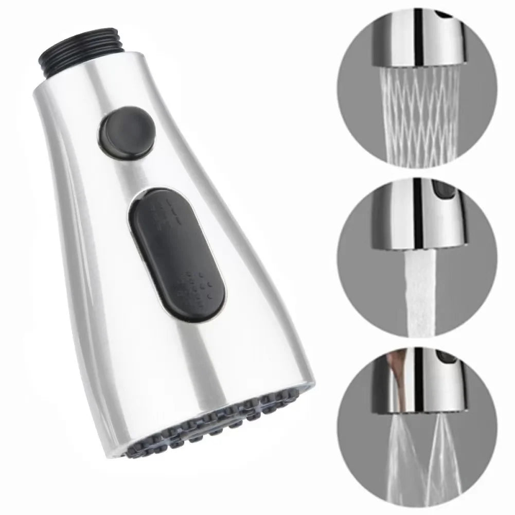 Kitchen Pull Out Faucet Sprayer Nozzle 3 Modes ABS Water Saving Bathroom Basin Sink Shower Spray Head For 1/2" Connection