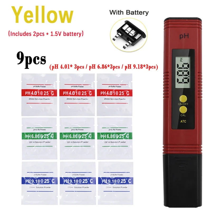 0.01 PH High Precision Water Quality Tester Digital LCD PH Meter Measuring Range PH Test Pen Suitable for Swimming Pool Aquarium