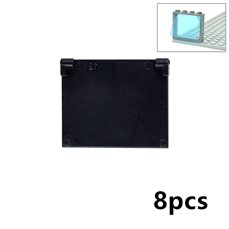 City Window Building Blocks MOC House Door Frame Glass Bricks Parts Compatible 60594  60616 60621 60596 MOC Educational Parts Fo