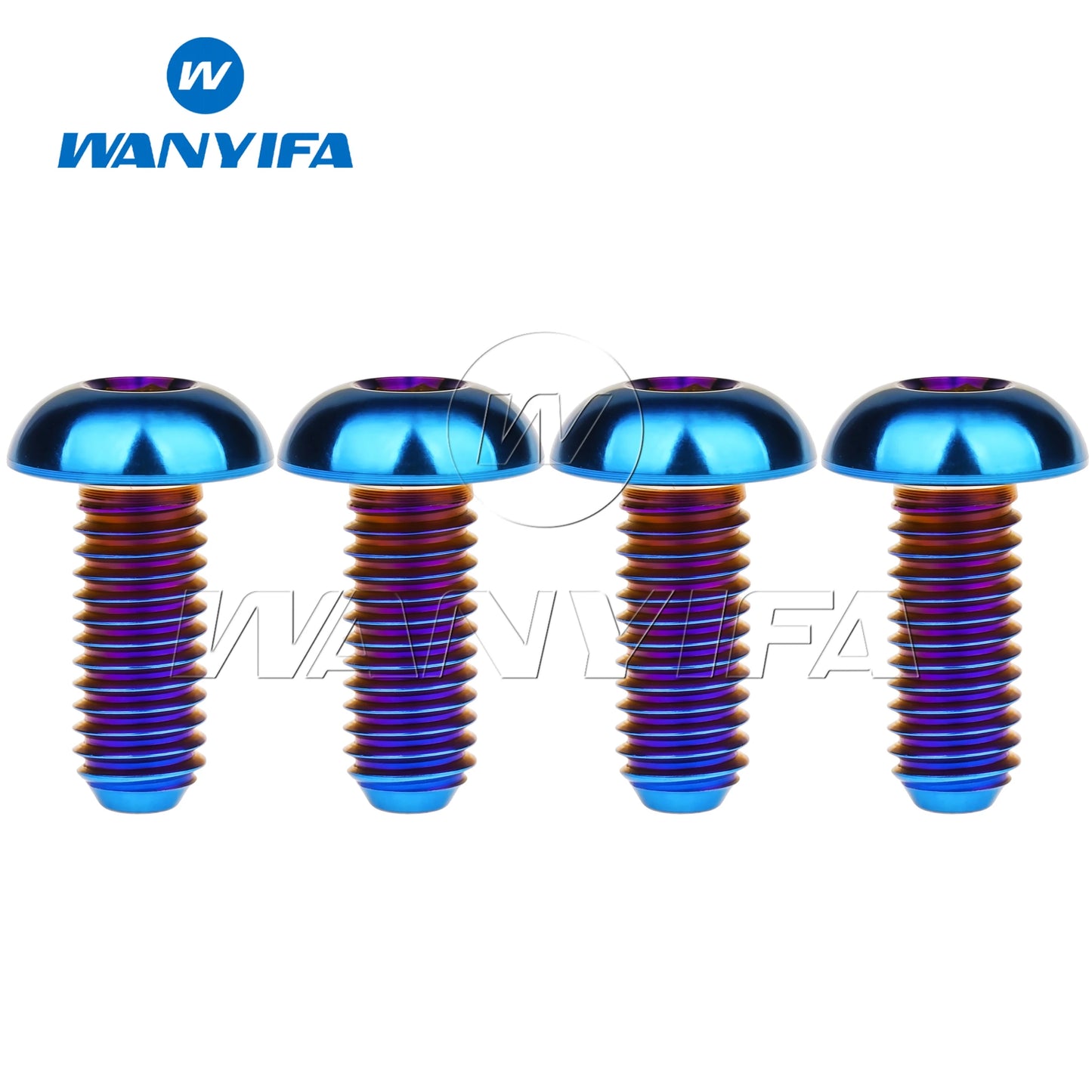Wanyifa Titanium Bolts M5x8 M5x10 M5x12 M5x15mm Round Head Inner Hexagon Screw for Bicycle Bottle Cage