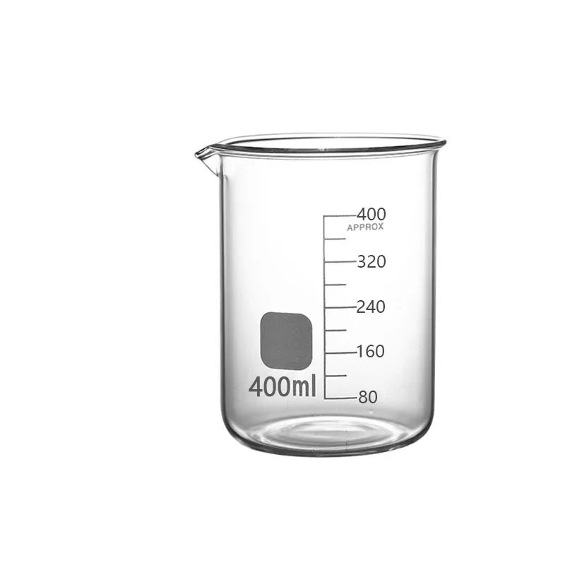Lab Borosilicate GLass beaker  Graduated Beakers Measuring Glass Cup Chemical Experiment Laboratory Equipment Multiple Capacity