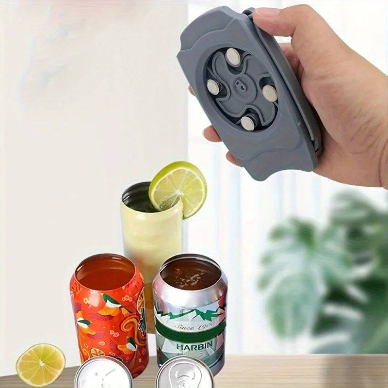 [Ergonomic Can Opener] Ergonomic 1pc Manual Can Opener | Smooth Edge Safety Design, No Sharp Cuts, Portable Tool for Beer Cans