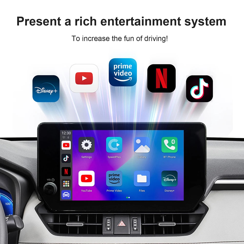 2026 Android13 CarPlay Ai Box Kowankit Wireless Android Auto 3 in 1 USB Adapter Plug & Play For Youtube Netflix Universal TV Box