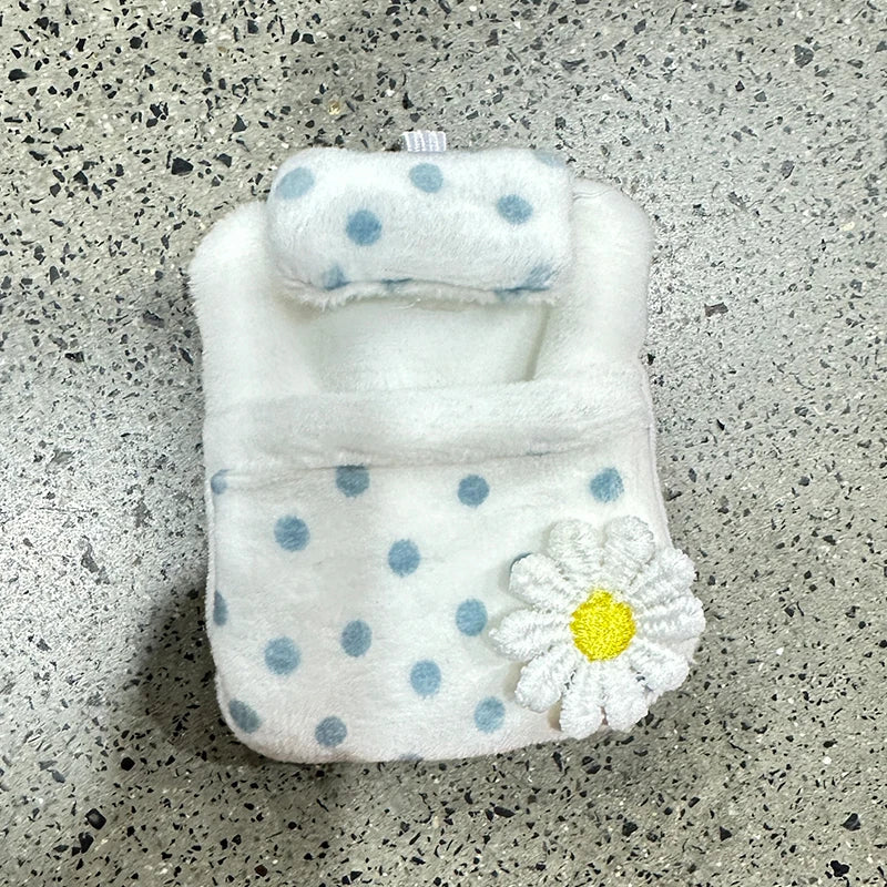 Cute Sleeping Bag Storage Bag for Sylvanian Families, Mini Doll Cloth Clothes, Doll Room Decoration, Mini Furniture Accessories