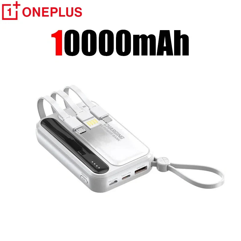 Oneplus 4 In1 Power Bank 50000mAh Large Capacity Built in Cables Intelligent Digital Display Light Portable Battery For Iphone