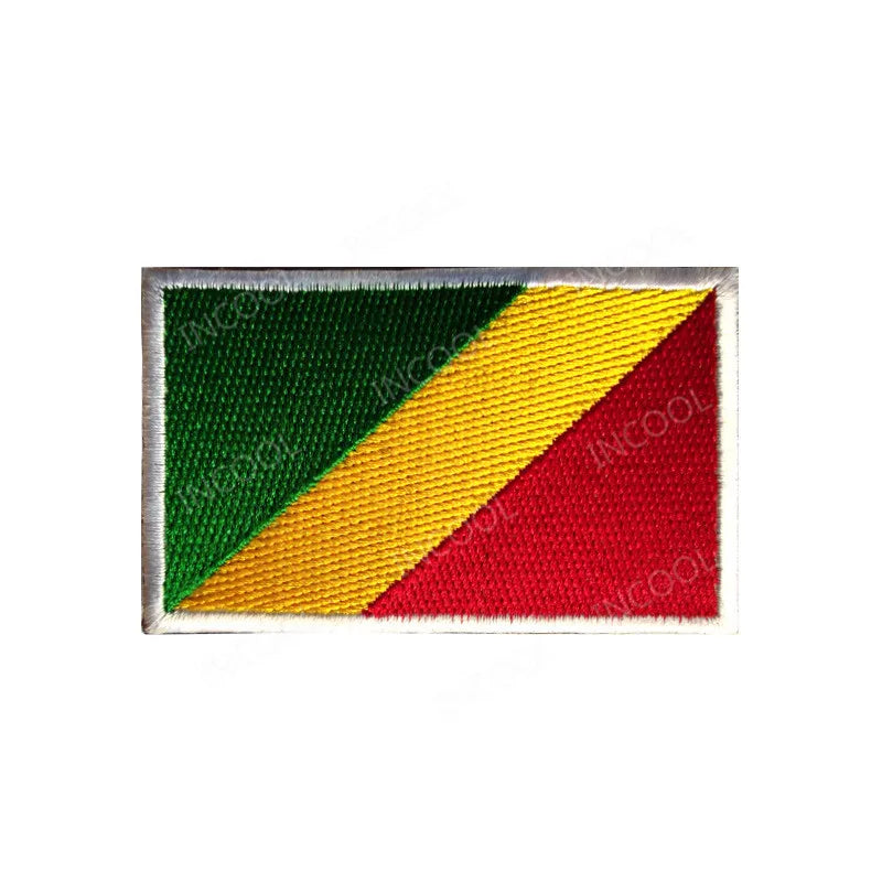 South Africa Egypt Kenya Algeria Nigeria Angola Ghana Morocco Senegal Algeria Flag Embroidered Patches Appliqued Patch For Cap