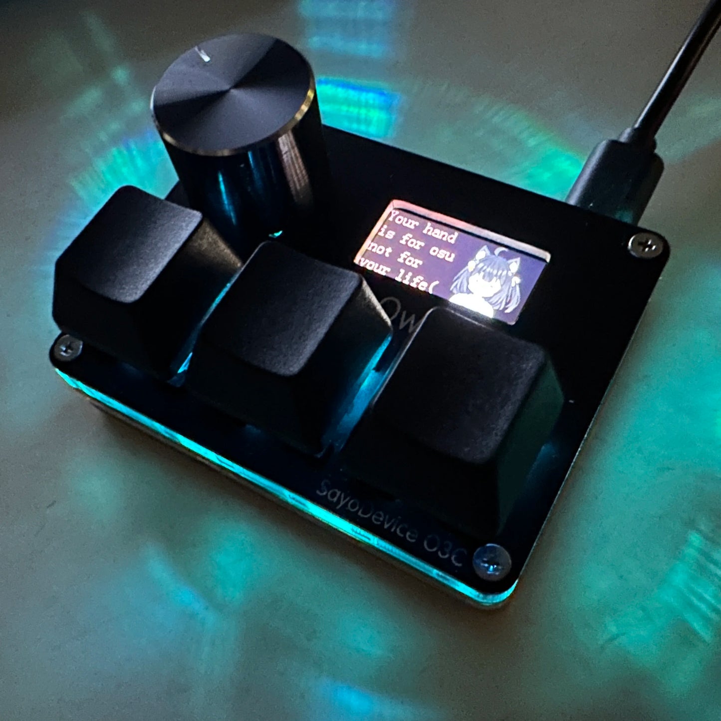 SayoDevice Rapid Trigger Magnetic Switches RGB Music Game Keyboard Volume Knob For O3C DJMAX SDVX Geometry Dash Office Keyboard