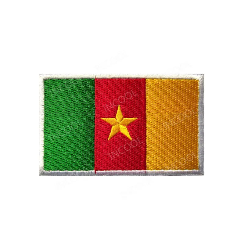 South Africa Egypt Kenya Algeria Nigeria Angola Ghana Morocco Senegal Algeria Flag Embroidered Patches Appliqued Patch For Cap