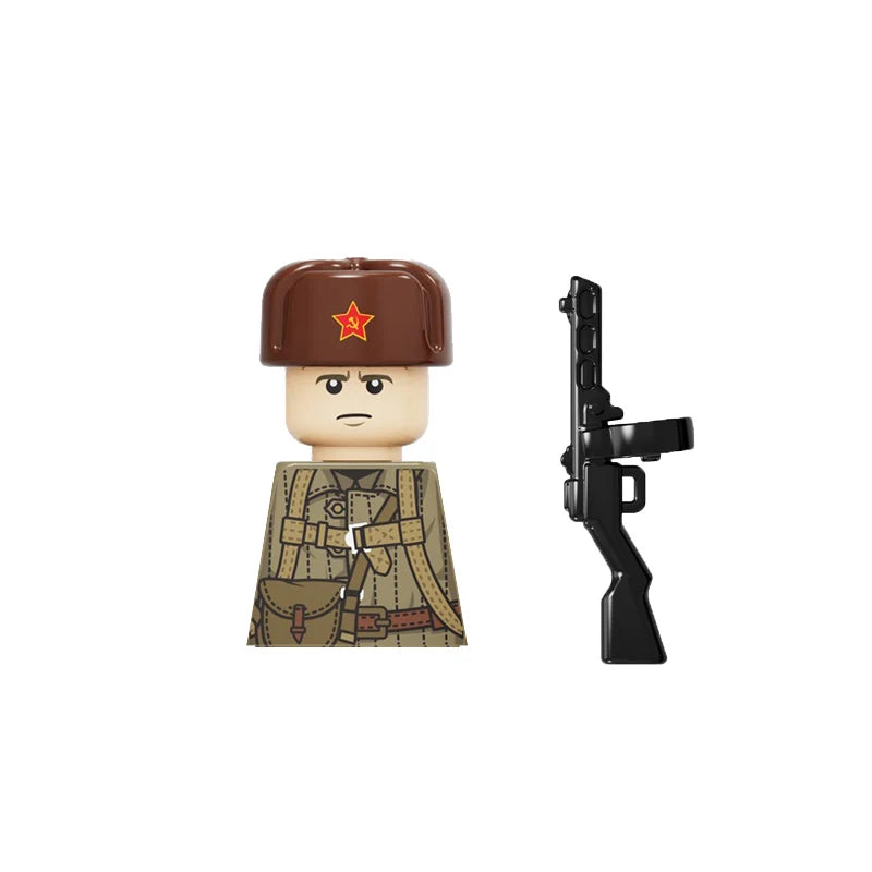 Military US Army Soviet Figures Soldiers MOC Building Blocks Medic Sniper Rifle Bunijon Hat Helmets Children's Toy Gift B145