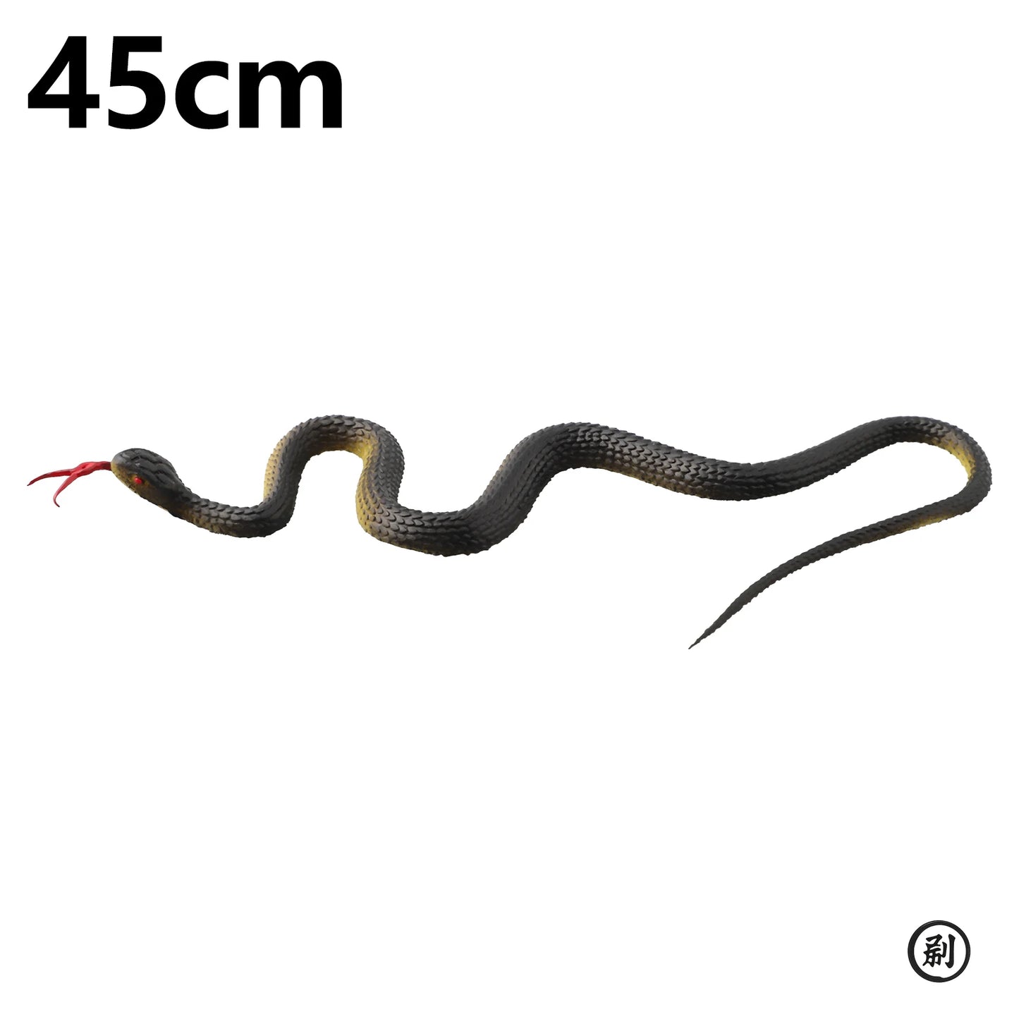45cm Fake Realistic Rubber Toy Snake Simulation Anaconda Scary Halloween To Scare Birds Props Prank Trick Toy Accessories