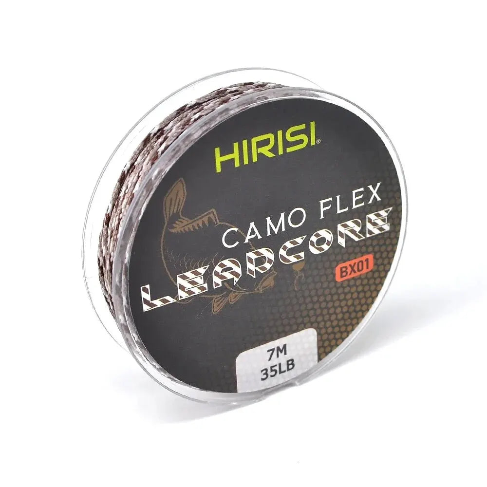 Hirisi 1pcs 35LB 7M Leadcore Carp Fishing Tackle Line Make Carp Hair Rigs 3 Color Braided Lead Line