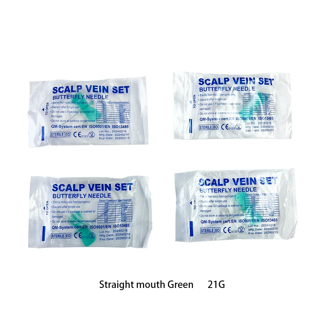 50 Pieces/Disposable Straight Mouth Butterfly Infusion Needle Double Wing Infusion Needle Pet Care Room Animal