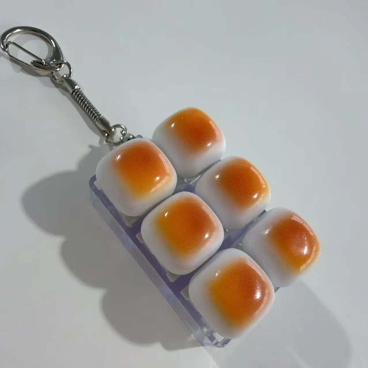 Bread Keycap Stress Relief shine Clicker Keychain Mechanical Keyboard Button Decompress Fingertip Keyring fidget toy sensory toy