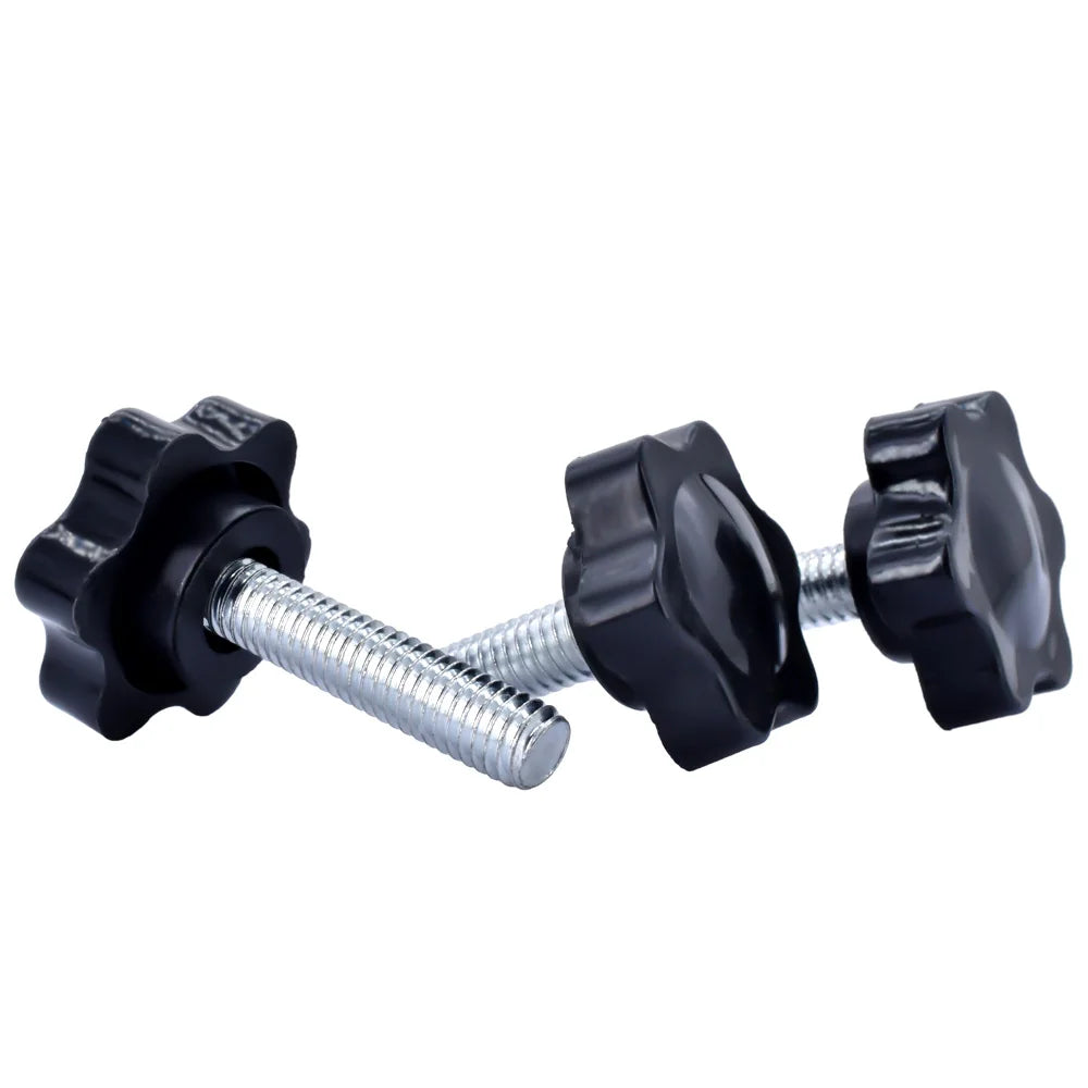 1-10pcs Carbon Steel Hand Knob Bolt Plastic Star Hand Screws Thread Clamping Thumb Handle Machine Screw Bolts M4 M5 M6 M8M10 M12
