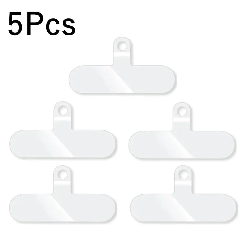 1/3/5Pcs Transparent Mobile Phone Anti-lost Lanyard Card Gasket Universal Detachable Phone Hanging Cord Strap Patch Tether Pad