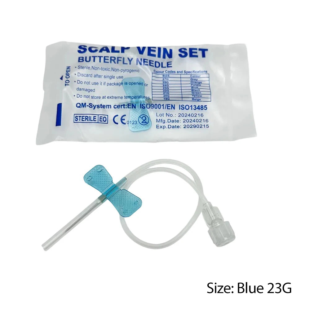 100PCS Disposable Double Wing Butterfly Infusion Needles for Cat Dog Pet Care - Animal Injection Needles