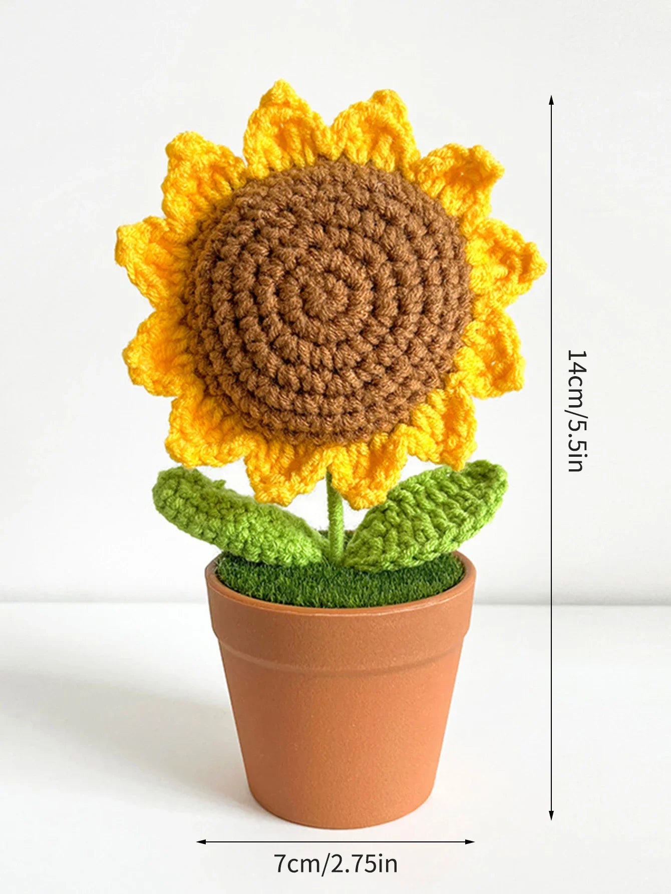 1PC Positive Energy Heart Flower Hand-woven Dolls Home Room Decor Hug Pocket Knitting Doll Positive Card Desktop Ornament Gifts
