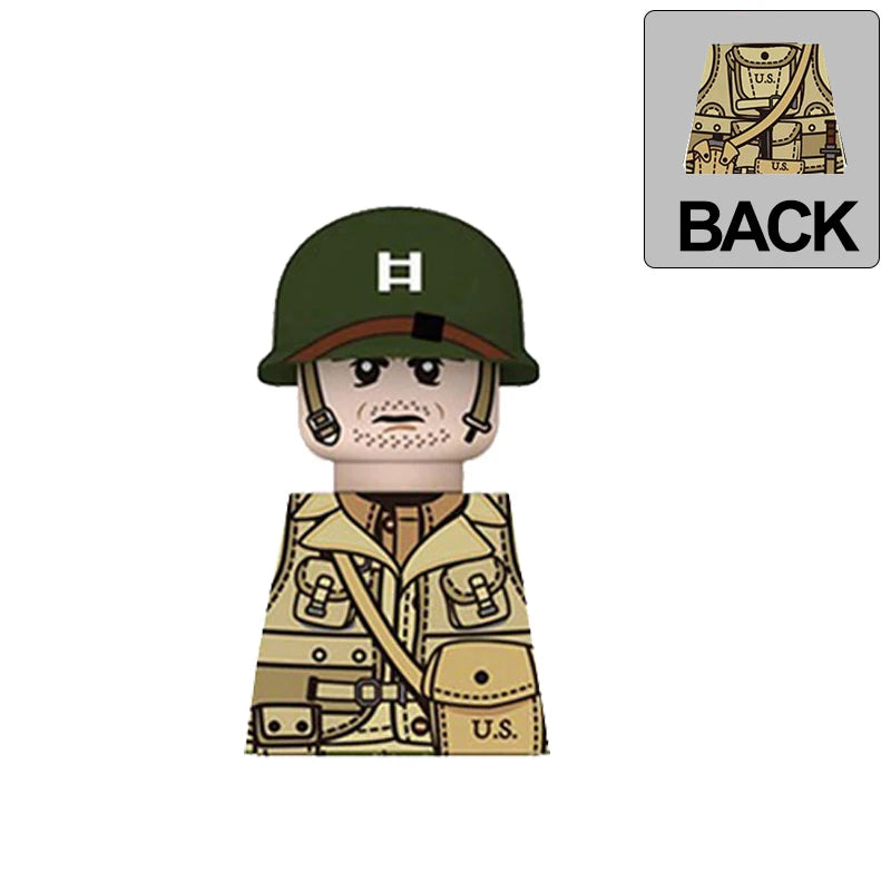 Military US Army Soviet Figures Soldiers MOC Building Blocks Medic Sniper Rifle Bunijon Hat Helmets Children's Toy Gift B145