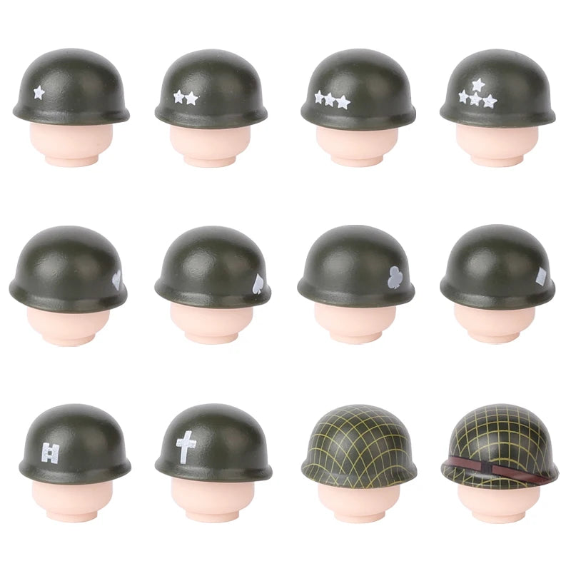 Military US Army Soviet Figures Soldiers MOC Building Blocks Medic Sniper Rifle Bunijon Hat Helmets Children's Toy Gift B145