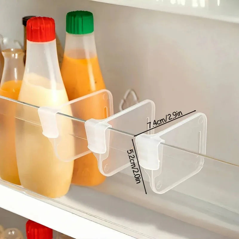 Adjustable Fridge Divider Home Refrigerator Storage Partition Board Kitchen Bottle Can Shelf Organizer - Fossilized Coralline
