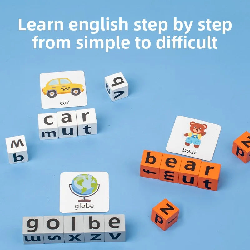 Educational toys for children to learn English vocabulary; early learning tools for English language development.