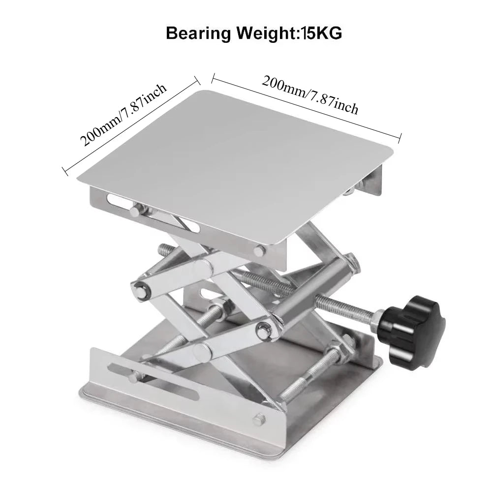 Lab Scissors Jack Stainless Steel Laboratory Support  Platform Lift Stand Table Expandable Height Platform Carpentry Tools