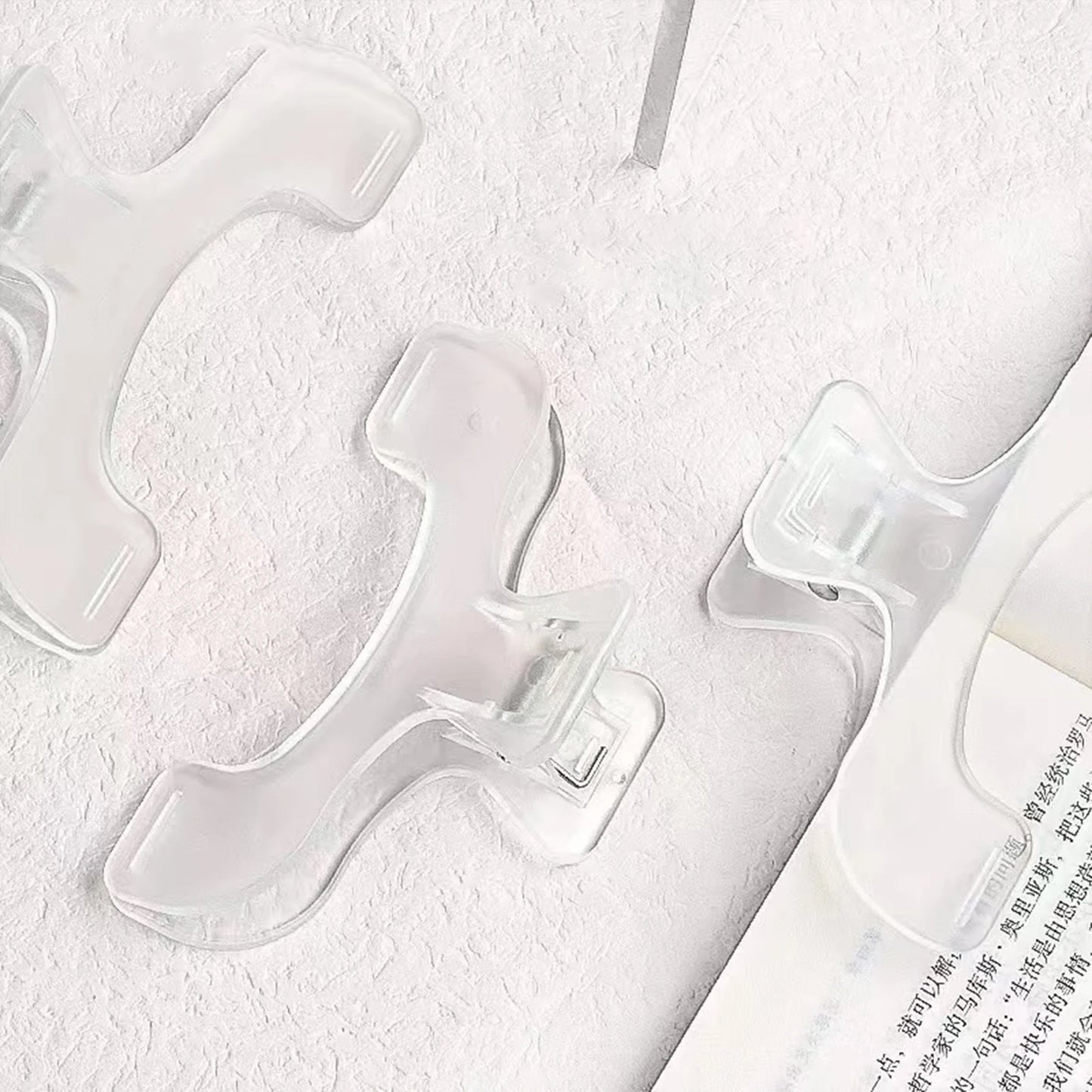Extra Large Transparent Book Clip Plastic Page Holder for Reading Study Office Classroom Bookmark Stationery