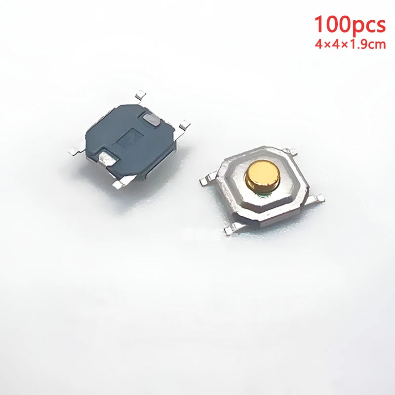 100pcs Tactile Switches 5.2x5.2 Smd Push Button 4*4*1.5mm/1.6/1.7/1.8/1.9/2/2.5/3/3.5/4/4.5/5/6/7/8/9 12V Copper Head Self-reset