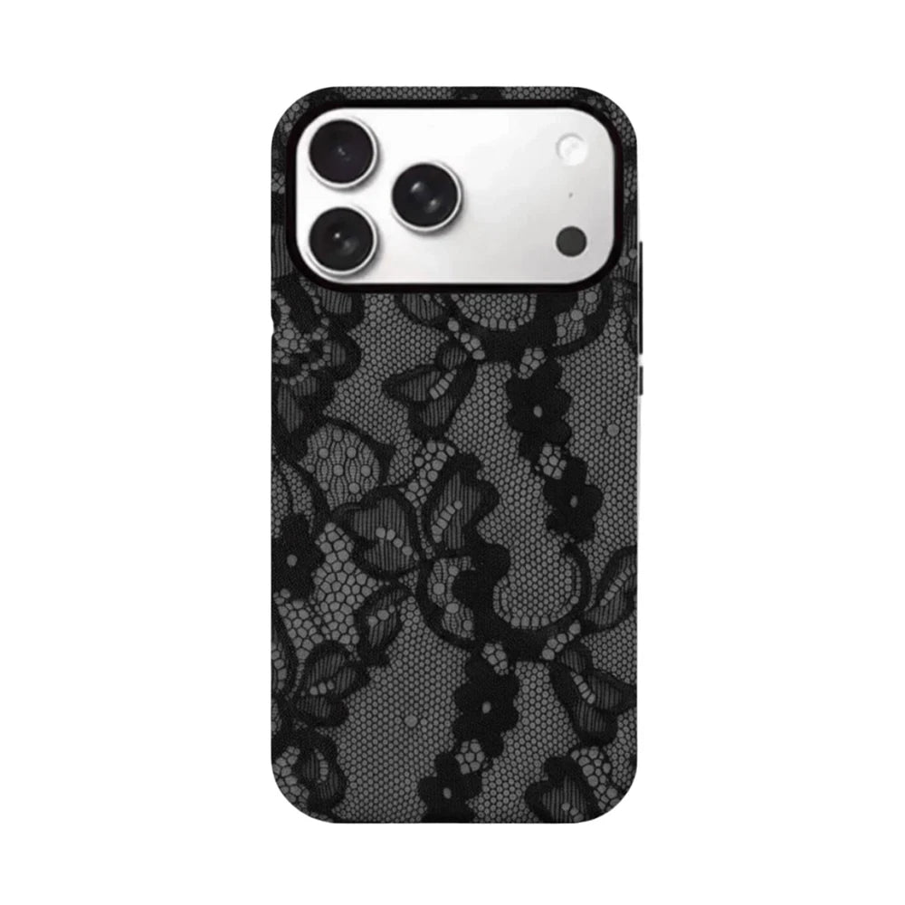 Luxury Clmj Black White Swan Lace Phone Case for iPhone 17 16 15 14 13 12 11 X XS XR Air Pro Max Plus Double-layer Back Cover