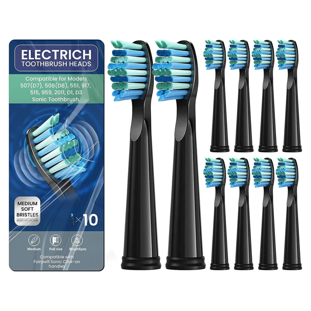 Toothbrush Replacement Heads Work For Fairywill Electric Toothbrush and Teeth Care Product Teeth White 5/10/20 Pcs