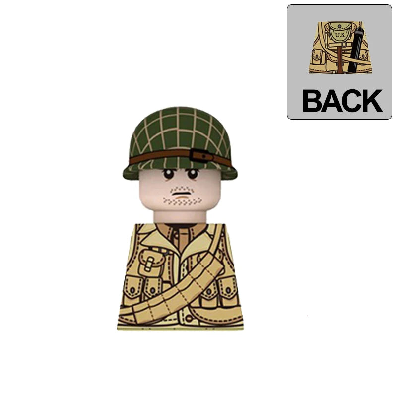 Military US Army Soviet Figures Soldiers MOC Building Blocks Medic Sniper Rifle Bunijon Hat Helmets Children's Toy Gift B145