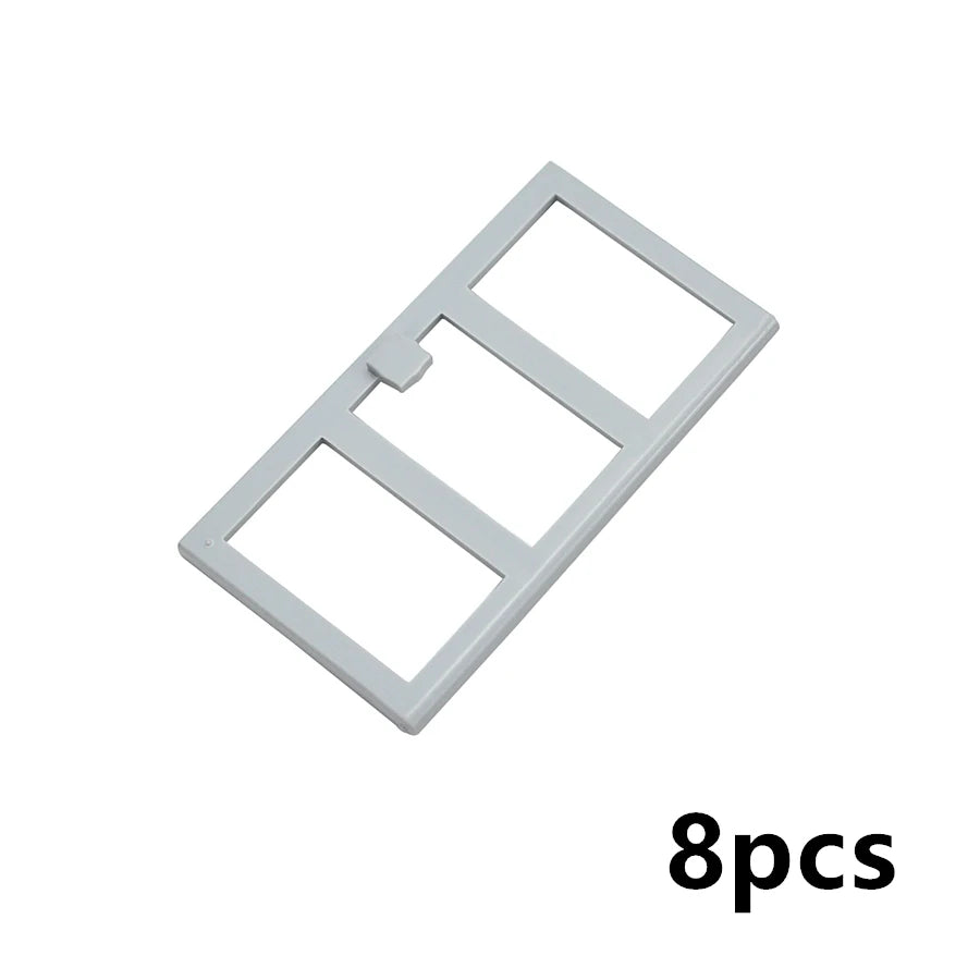 City Window Building Blocks MOC House Door Frame Glass Bricks Parts Compatible 60594  60616 60621 60596 MOC Educational Parts Fo