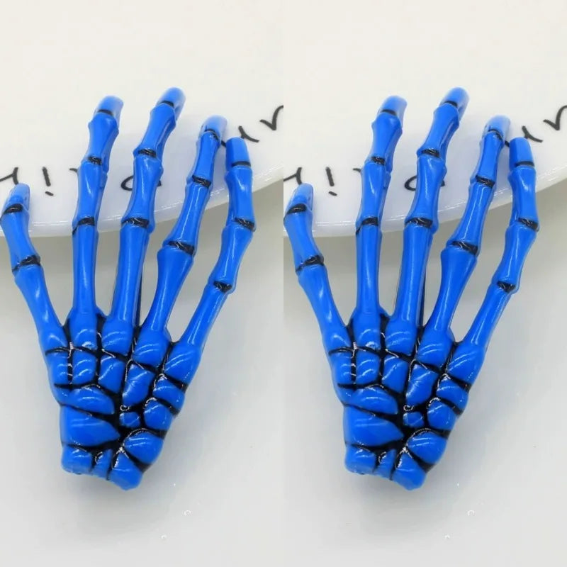 Halloween Skeleton Hands Hair Clips 2Pcs Gothic Punk Rock Accessories for Women Devil Party  Hair Pin Girl Hair Accessoires