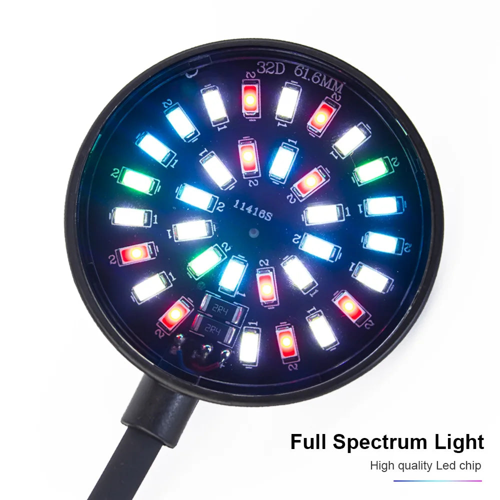 4W\7W USB Fish Tank Clip Lamp Decorate Led Full Spectrum Control Lamp Algae Lamp Ornamental Small Tank Lighting