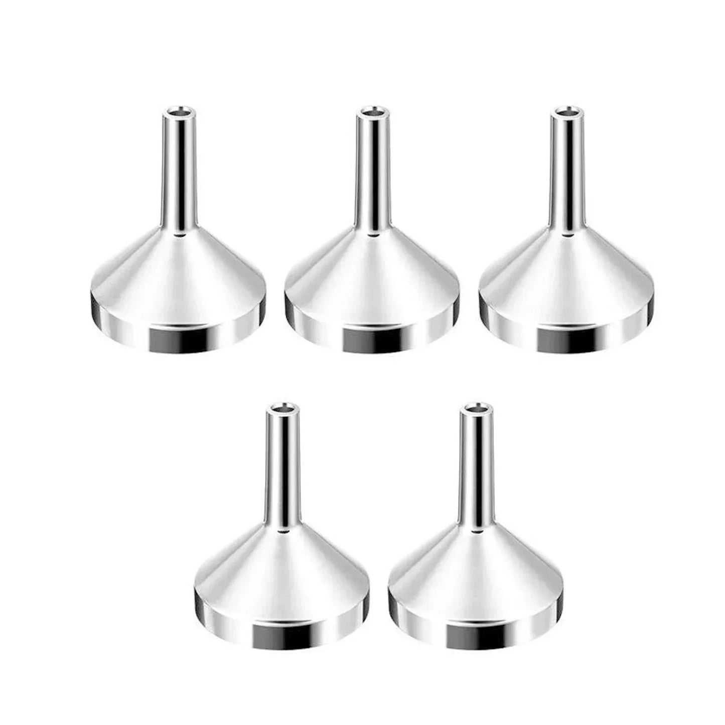 1/5/10Pcs/set Mini Small Funnel Aluminum Alloy Perfume Dispenser Liquid Dispensing Tool Toner Makeup Water Dispensing Tool