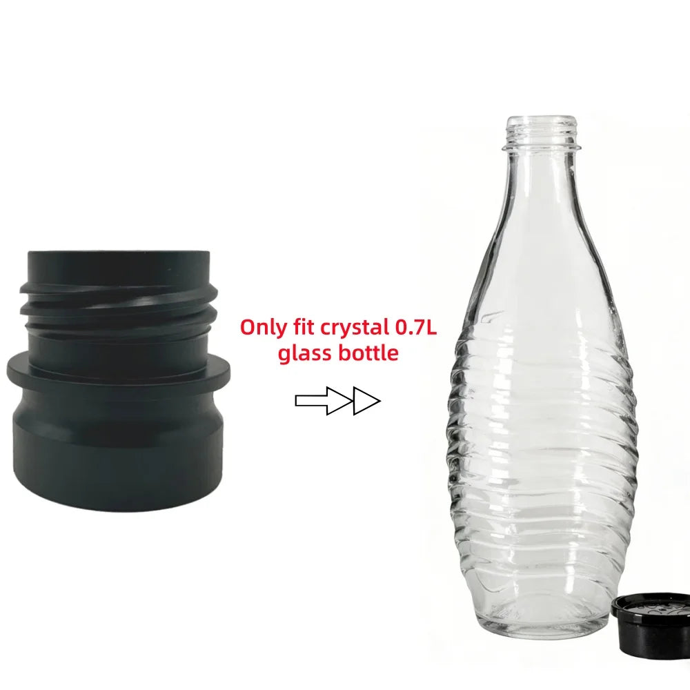 1pcs Adapter For Crystal 0.7L Glass Bottle to Replace Plastic One Fit Sodastream FIZZI G100 DUO TERRA ART GAIA Soda Maker