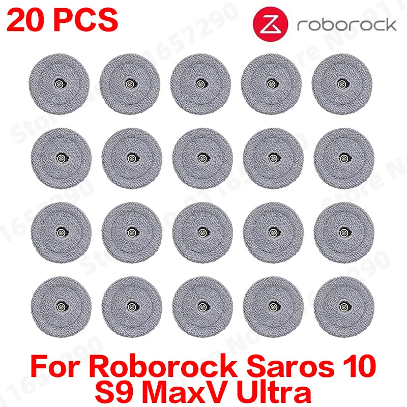 Replacement Parts Compatible for Roborock Saros 10 / S9 MaxV Ultra Main Roller Side Brush HEPA Filter Mop Cloth Dust Bag