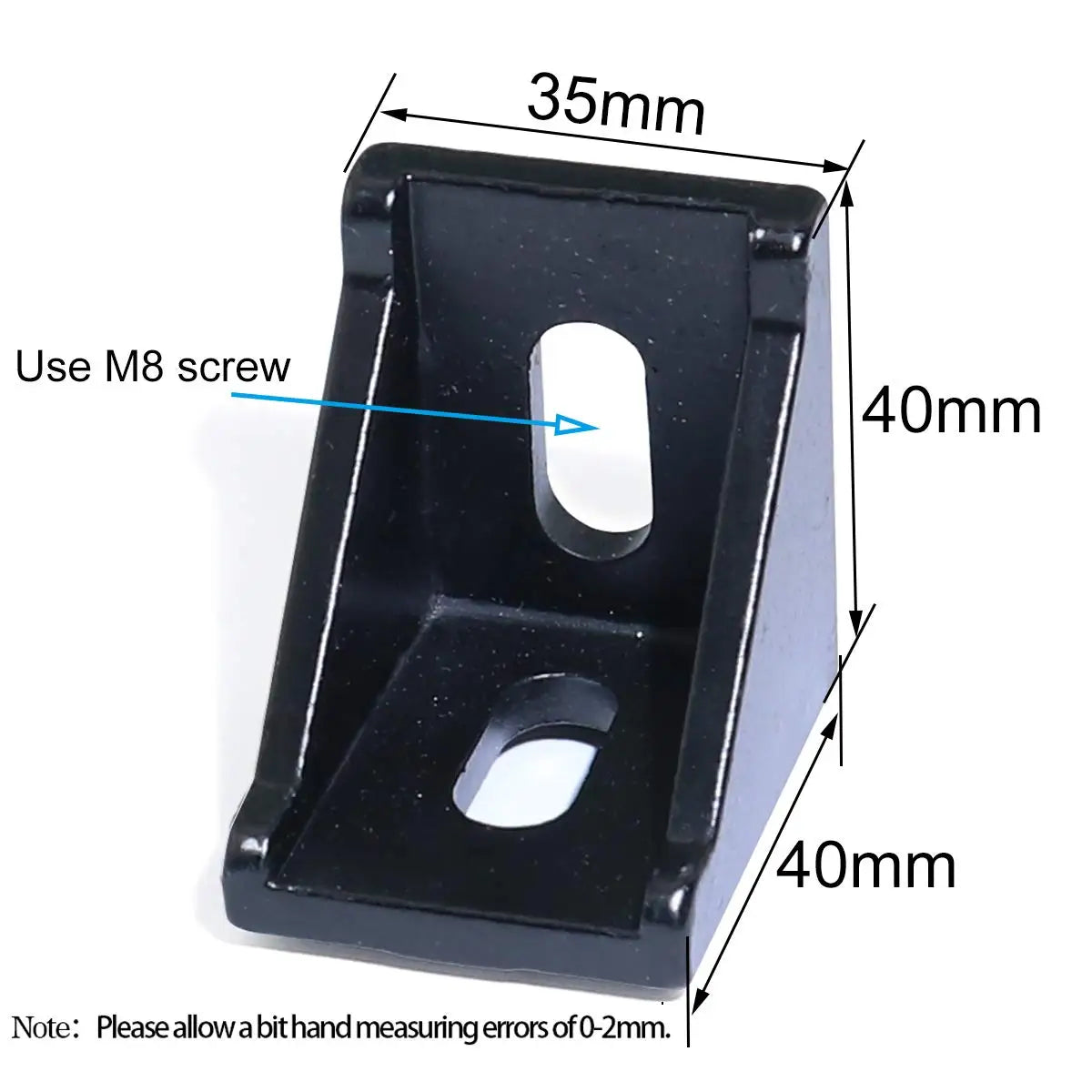 5pcs/10PCS 2020 3030 Corner Bracket Fitting Black Angle Aluminum Connector 3060 4040 4080 for Industrial Aluminum Profile