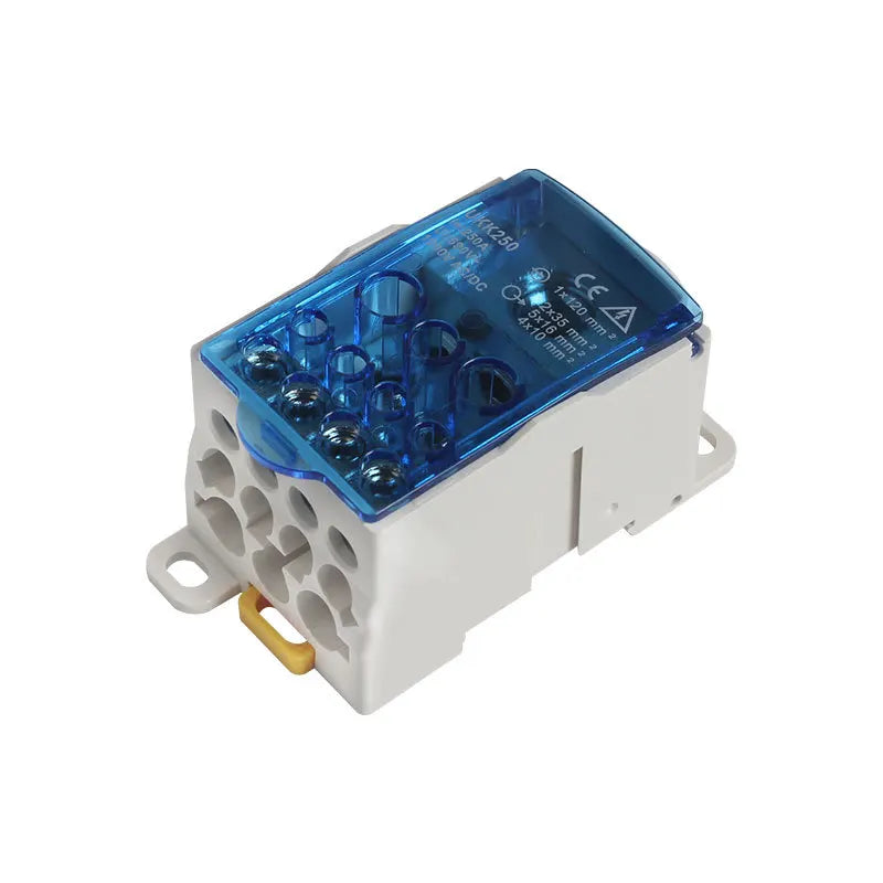 UKK Din Rail Terminal Block Power Distribution Box 80A‑400A One In Multiple Out Electrical Wire Connector Junction Box for Circu